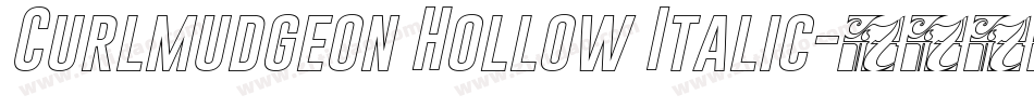 Curlmudgeon Hollow Italic字体转换